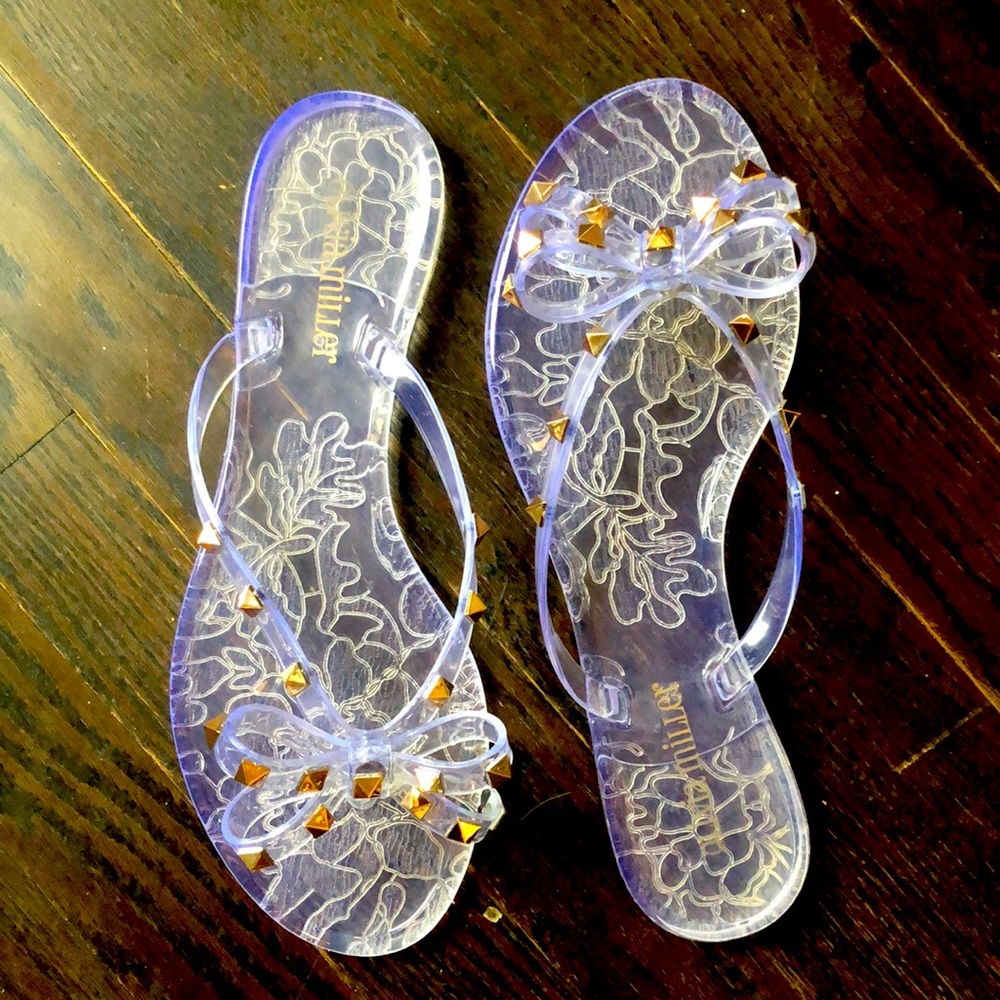 Olivia Miller size 39 Embellished Jelly Flats